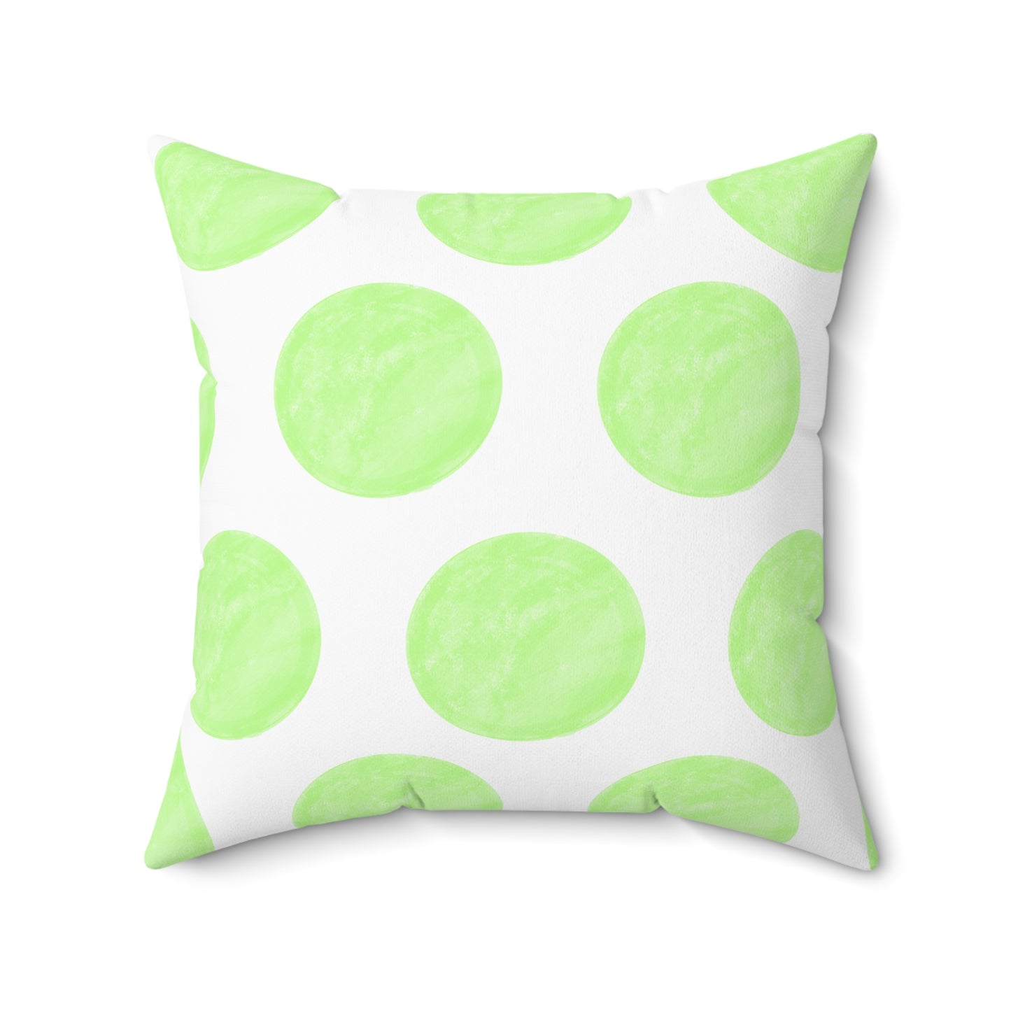 Polka Dot Palette Polyester Square Pillow light green