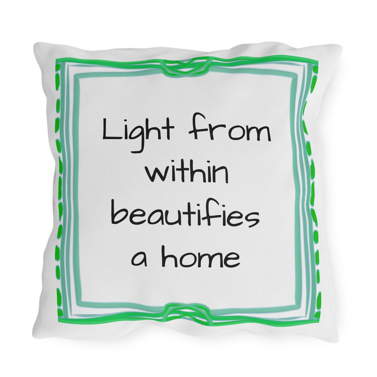 Chroma Outdoor Pillow Raspberry Orange "Light from within..."