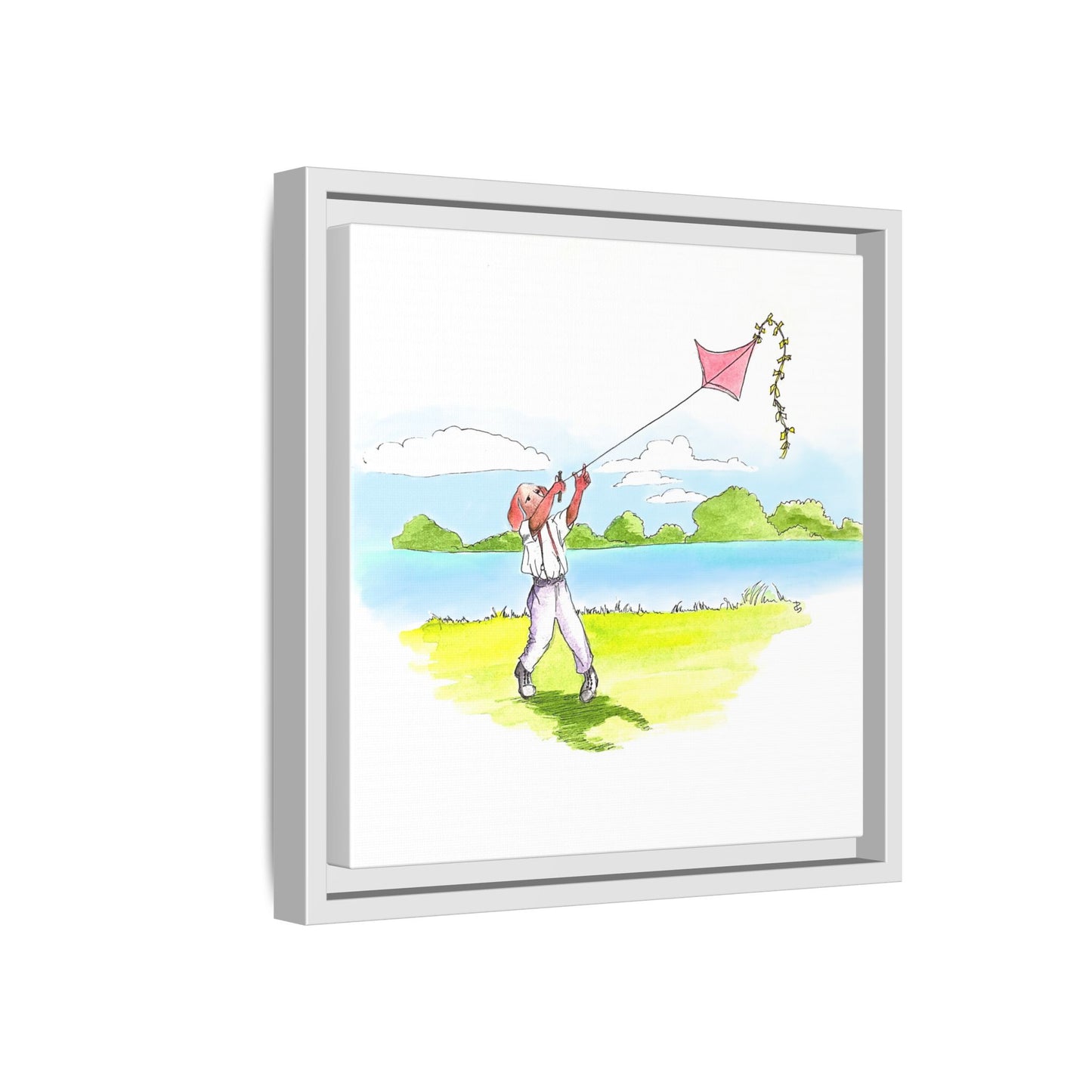 Dogi Fun Matte Canvas Framed