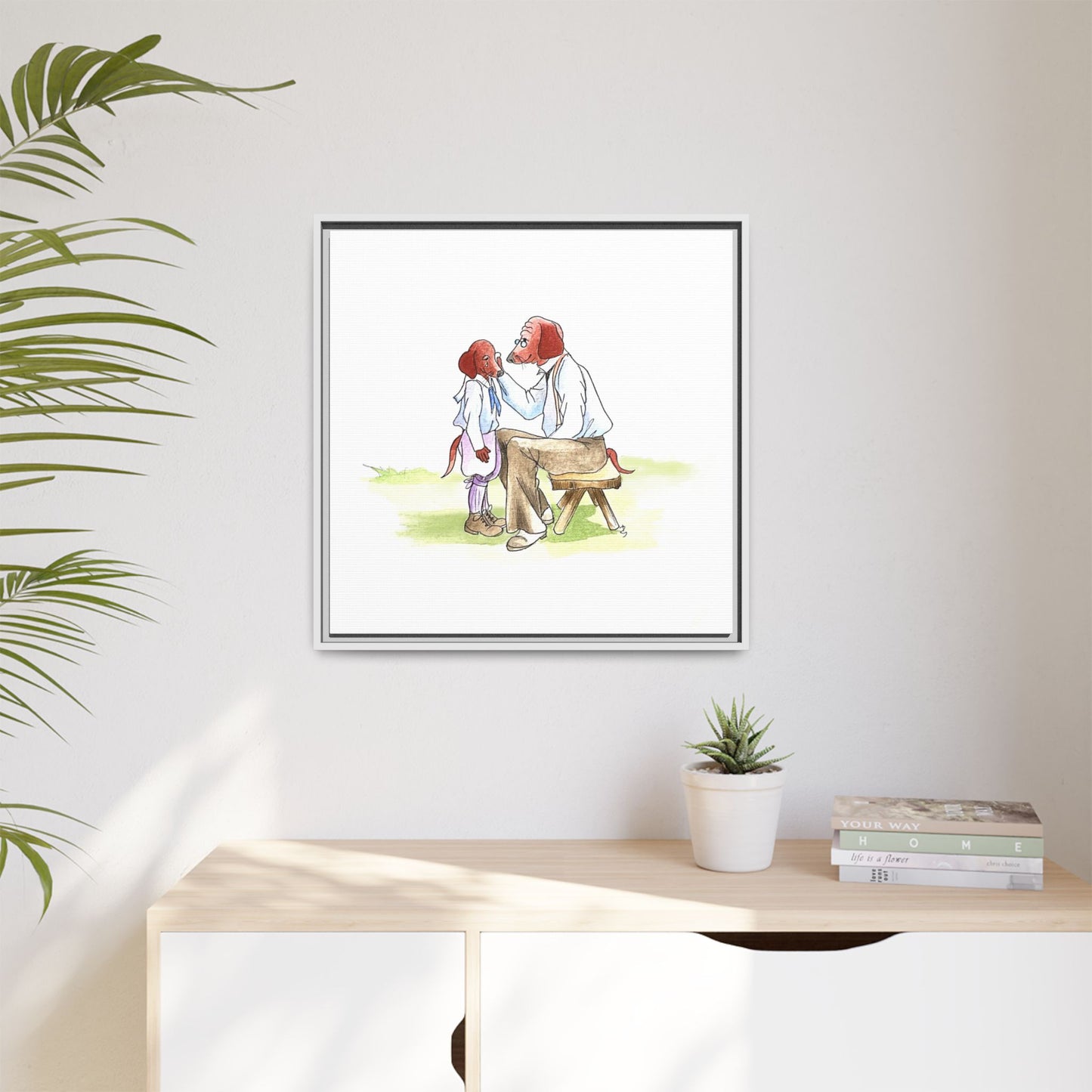 Dogi Fun Matte Canvas Framed