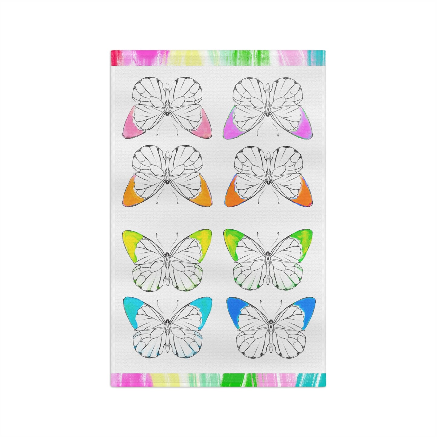 Microfiber Dish Towel Rainbow Butterfly