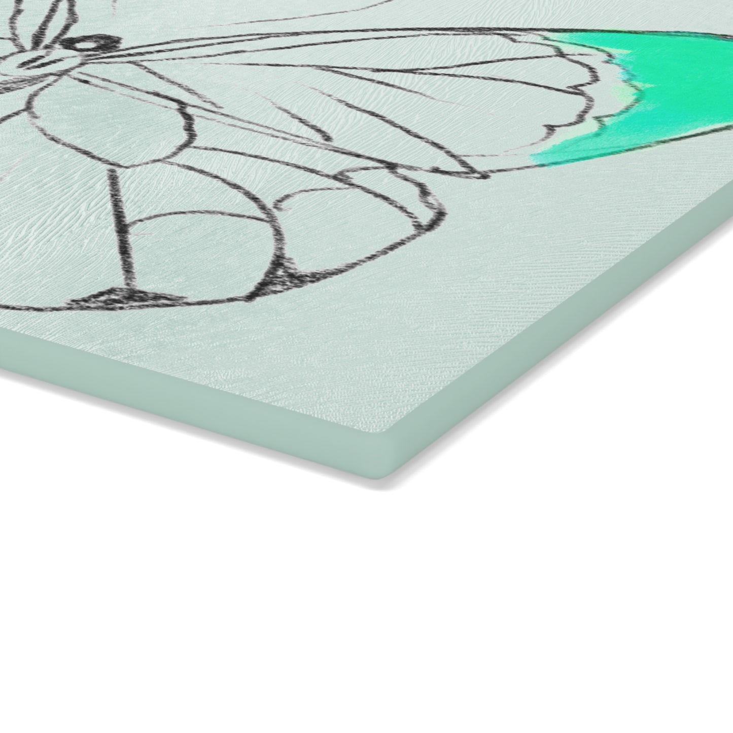 Chroma Glass Cutting Board Blue Green