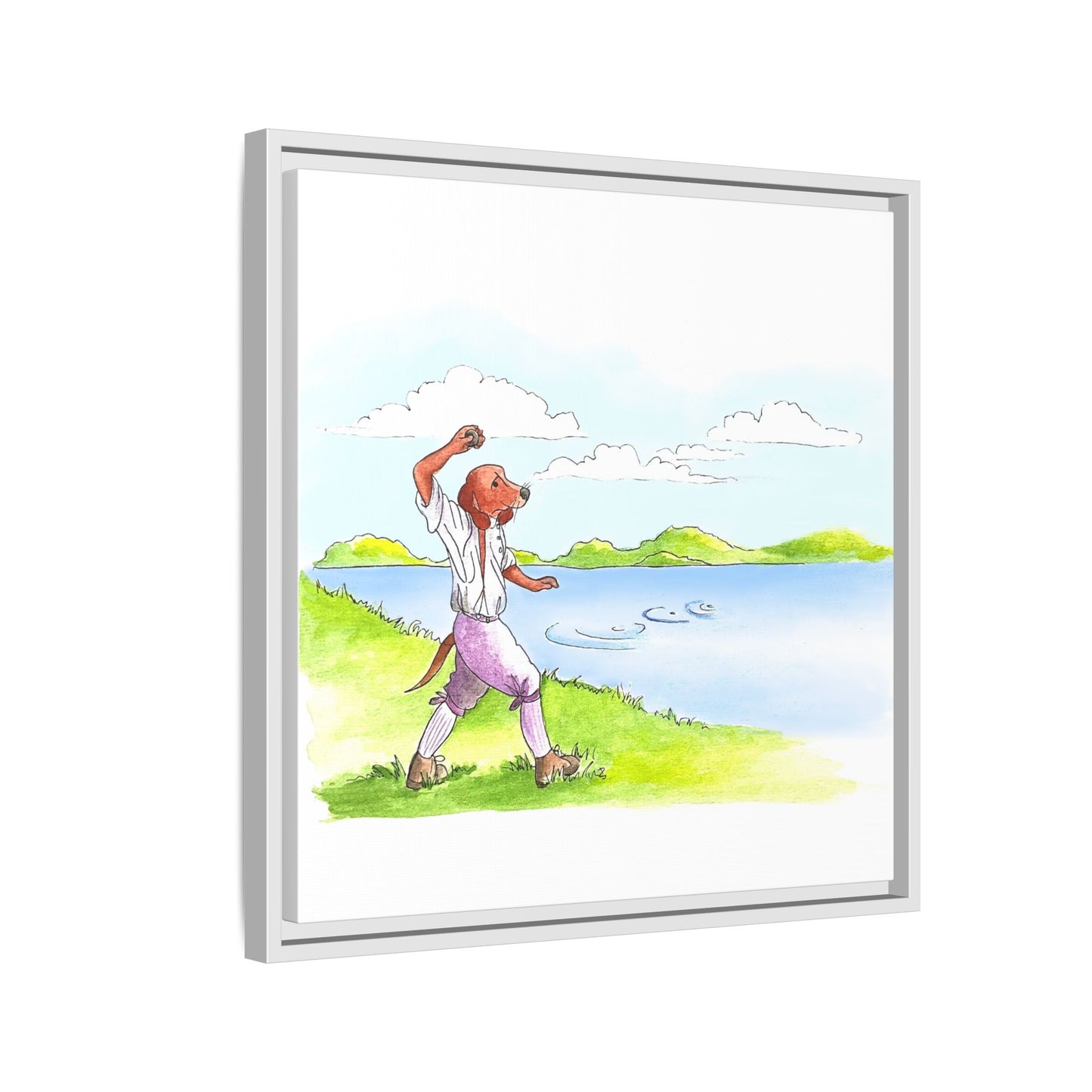 Dogi Fun Matte Canvas Framed