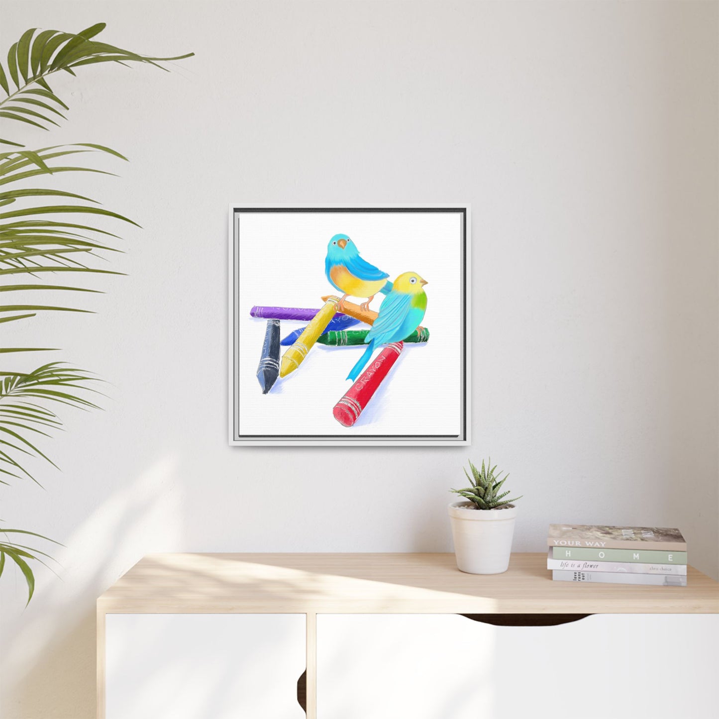 Jolly Birds Matte Canvas Framed