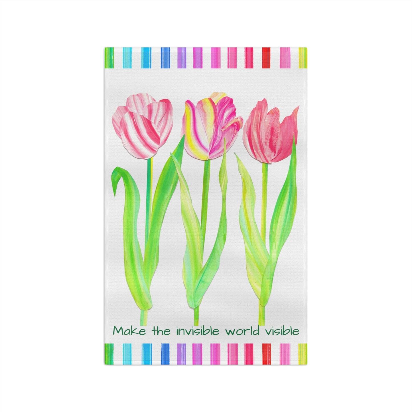 Vibrant Tulip Microfiber Tea Towel Make the invisible world visible