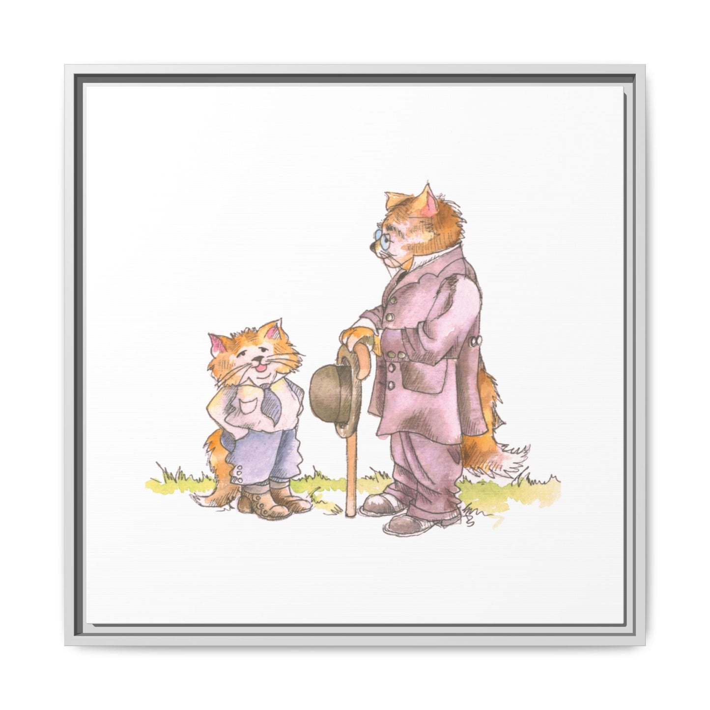 Kitty Fun Matte Canvas Framed