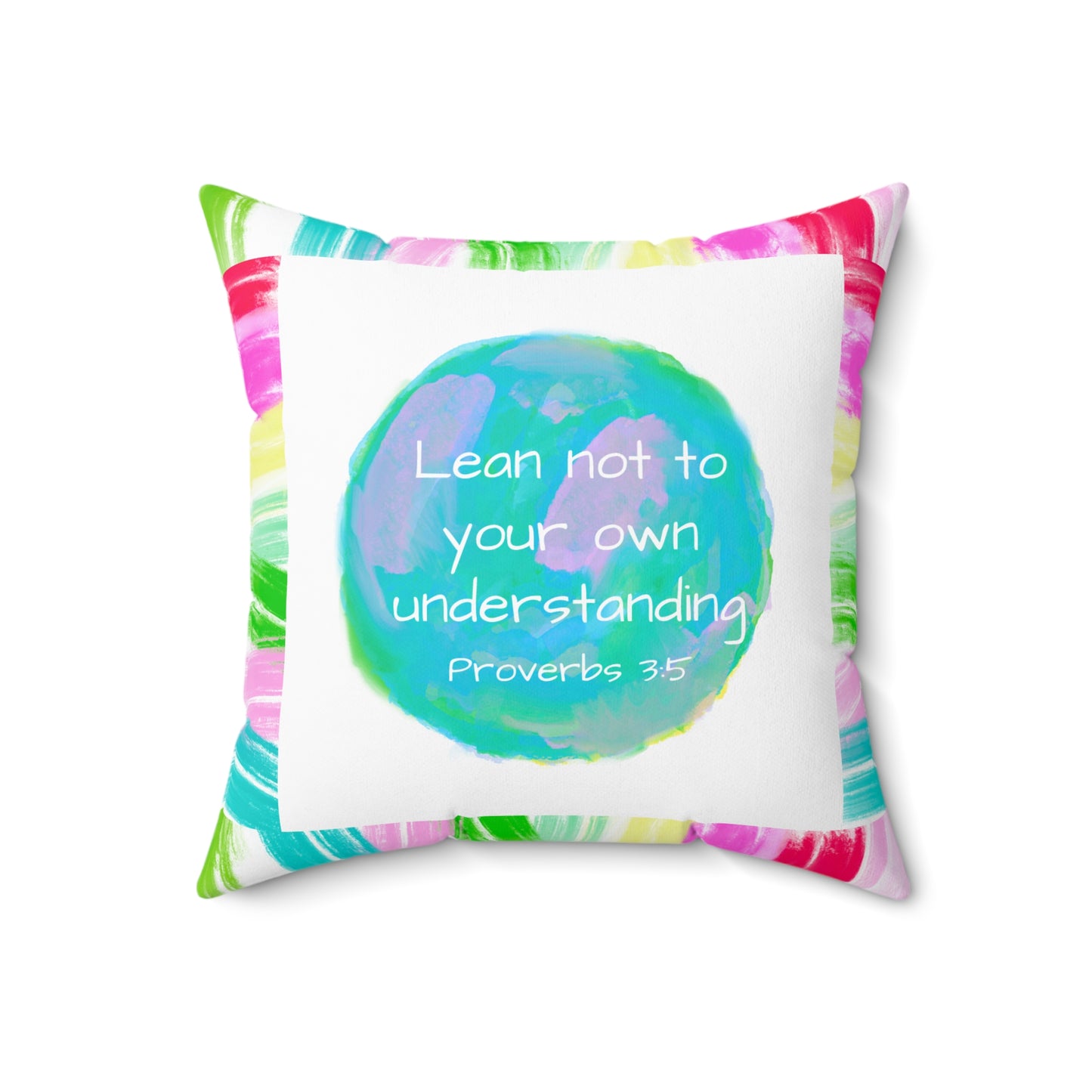 Mega Dot Polyester Square Pillow Lean not on your own understanding Birds