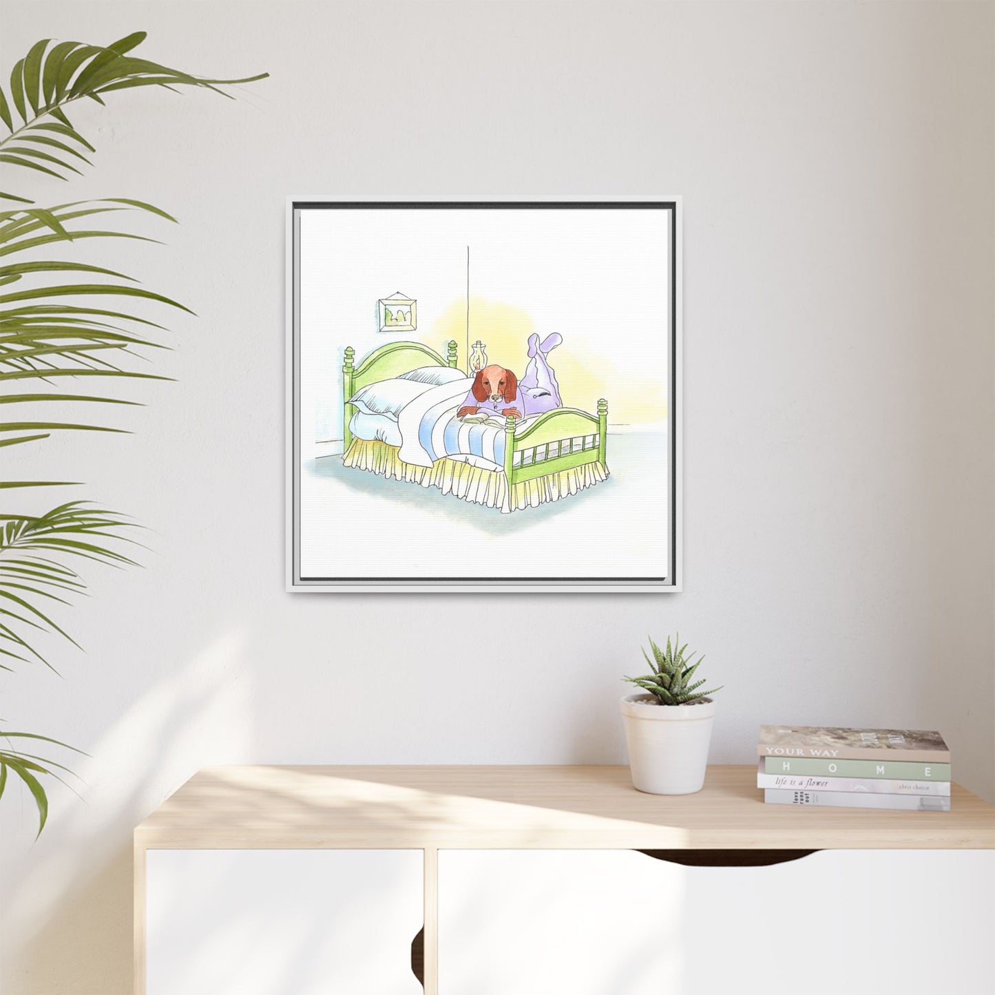 Dogi Fun Matte Canvas Framed