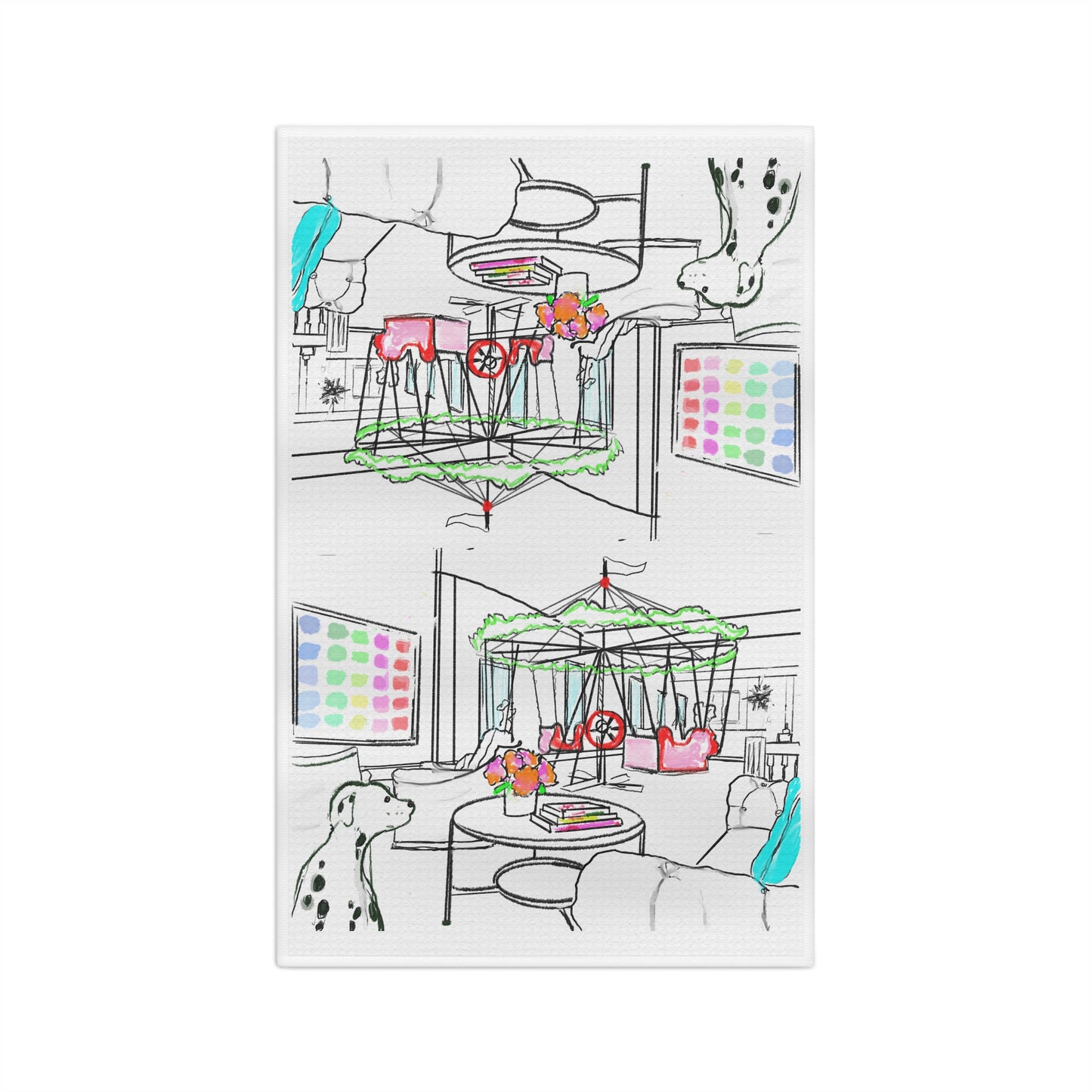 Dish Towels Microfiber Interior Illustration