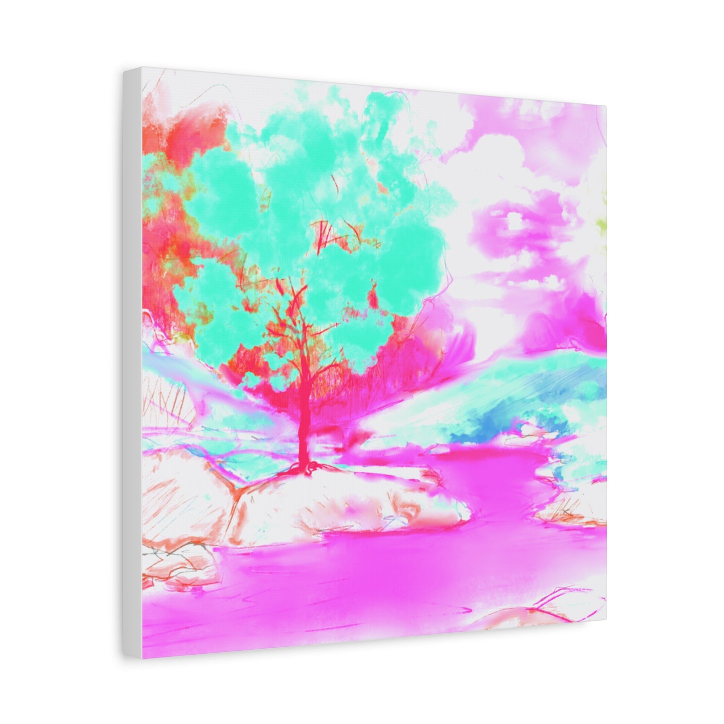 Joyful Landscape Matte Canvas, Stretched, 1.25"
