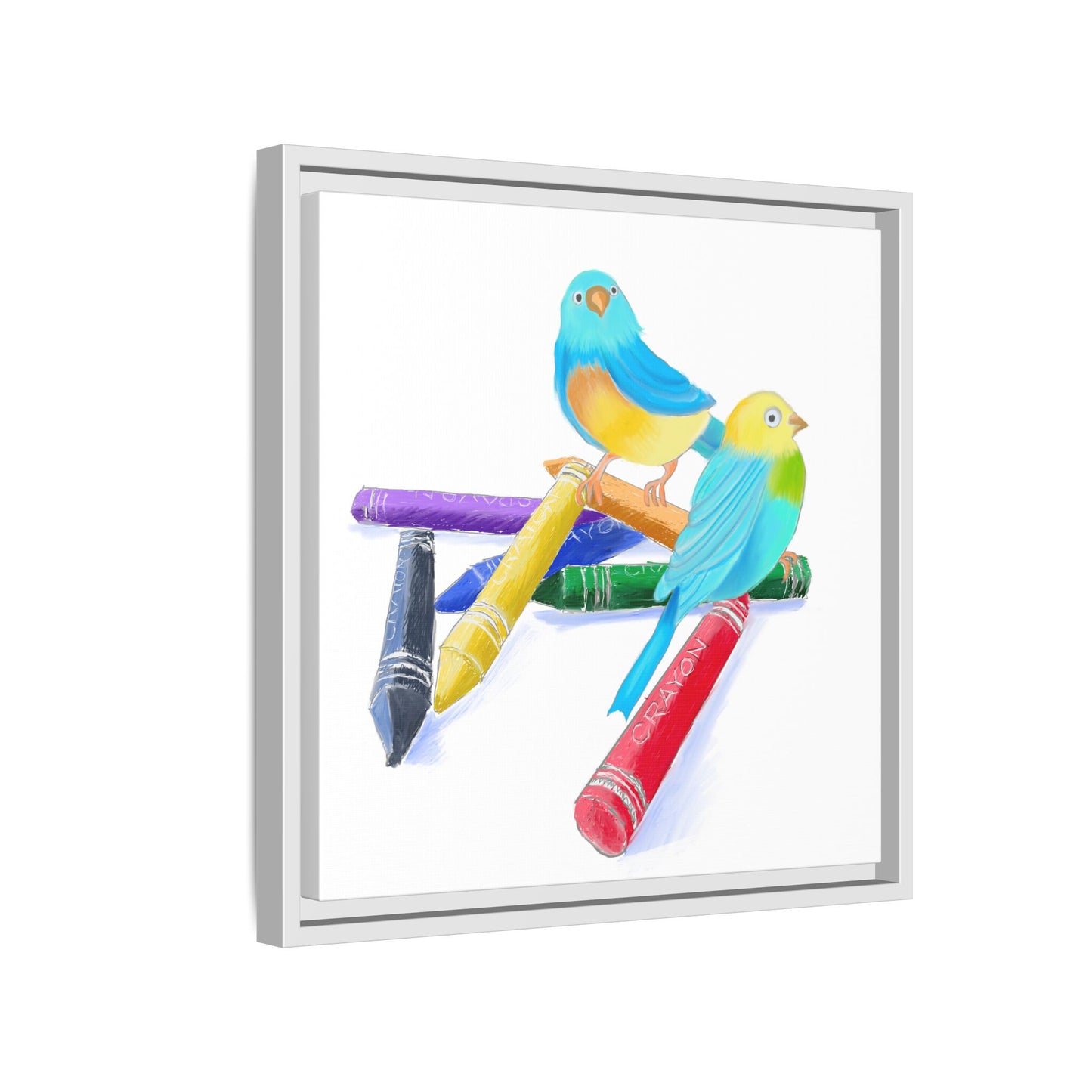 Jolly Birds Matte Canvas Framed