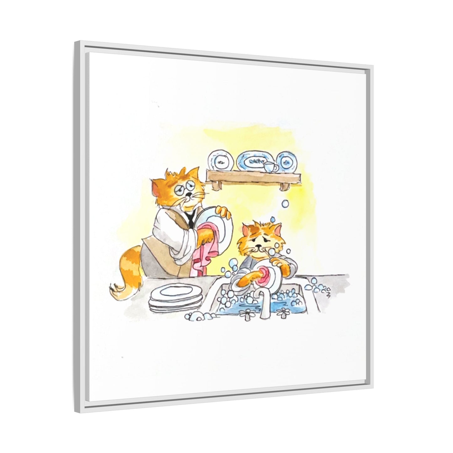 Kitty Fun Matte Canvas Framed