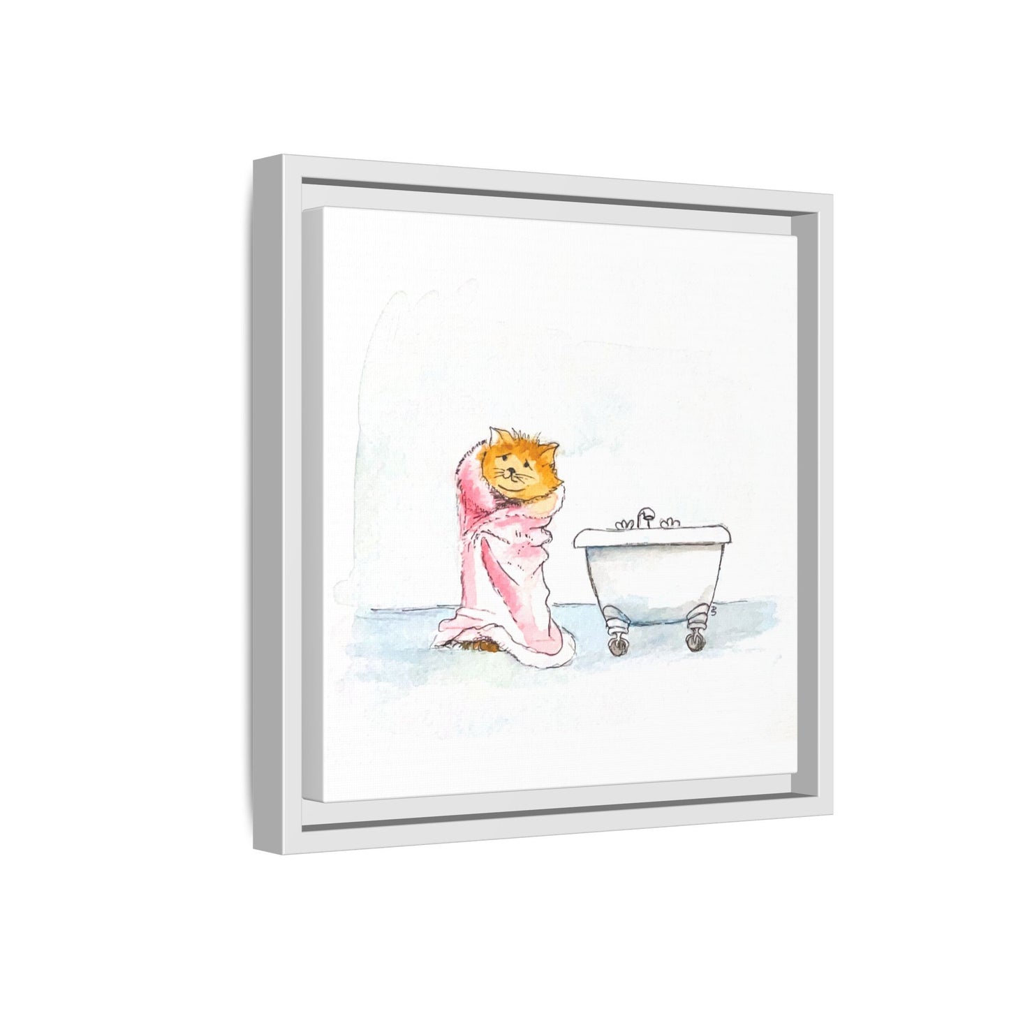 Kitty Fun Matte Canvas Framed