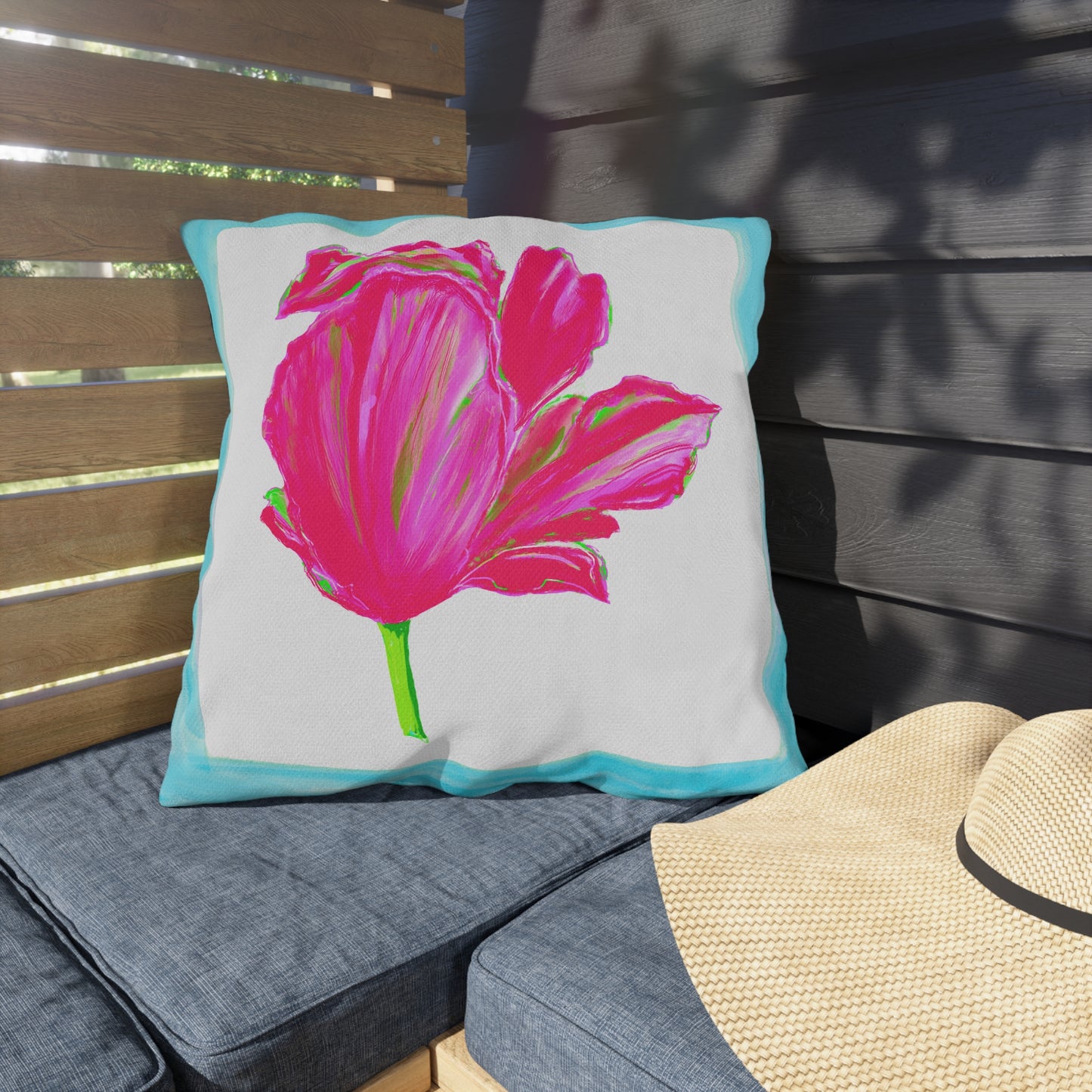 Vibrant Tulips Outdoor Pillows