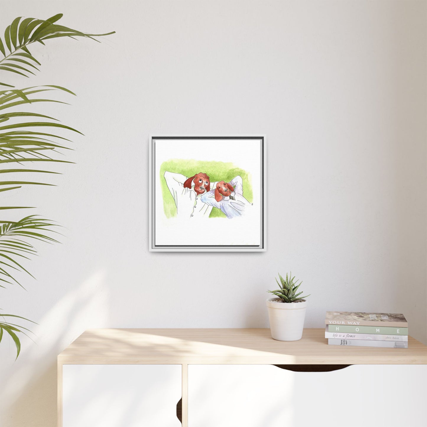 Dogi Fun Matte Canvas Framed