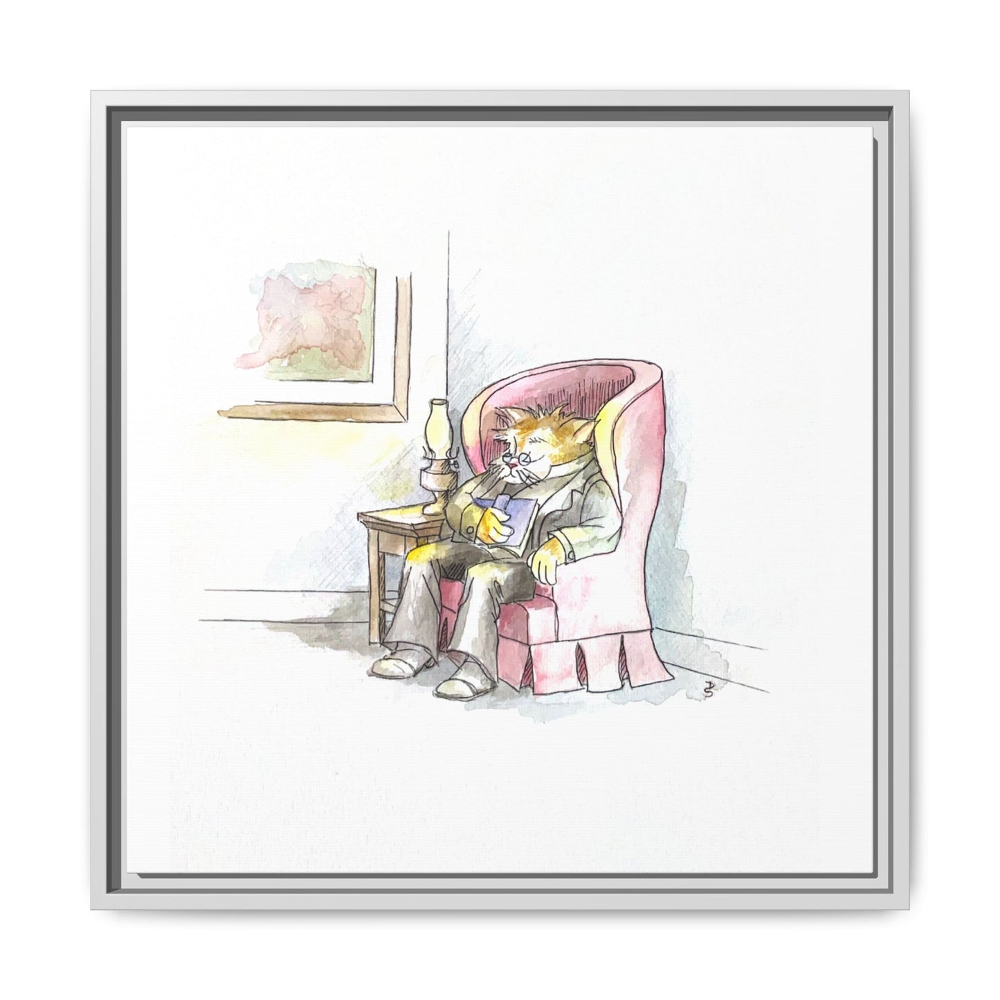 Kitty Fun Matte Canvas Framed