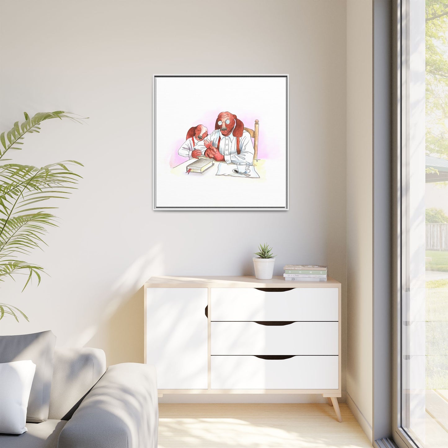 Dogi Fun Matte Canvas Framed