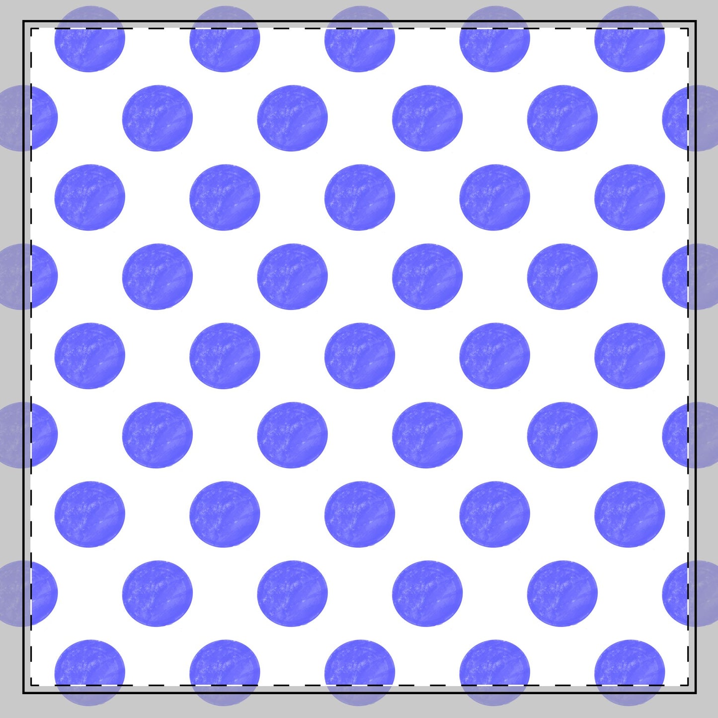 Polka Dot Poly Twill Napkin, Ultra Marine, Bright White Fabric Background