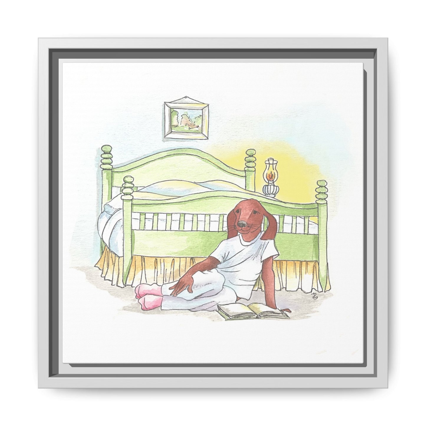 Dogi Fun Matte Canvas Framed
