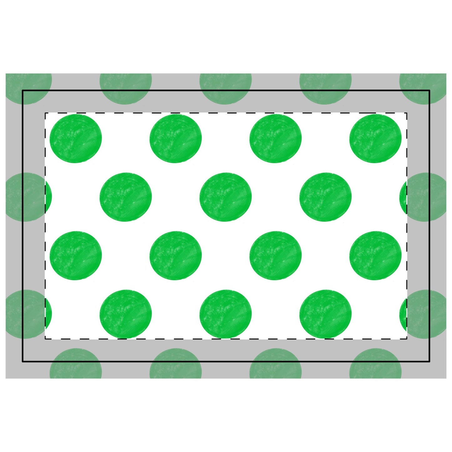 Polka Dot Polyester Quilted Placemat- Polka Dot Irish Green