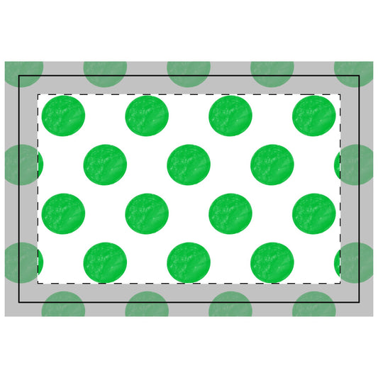 Polka Dot Polyester Quilted Placemat- Polka Dot Irish Green