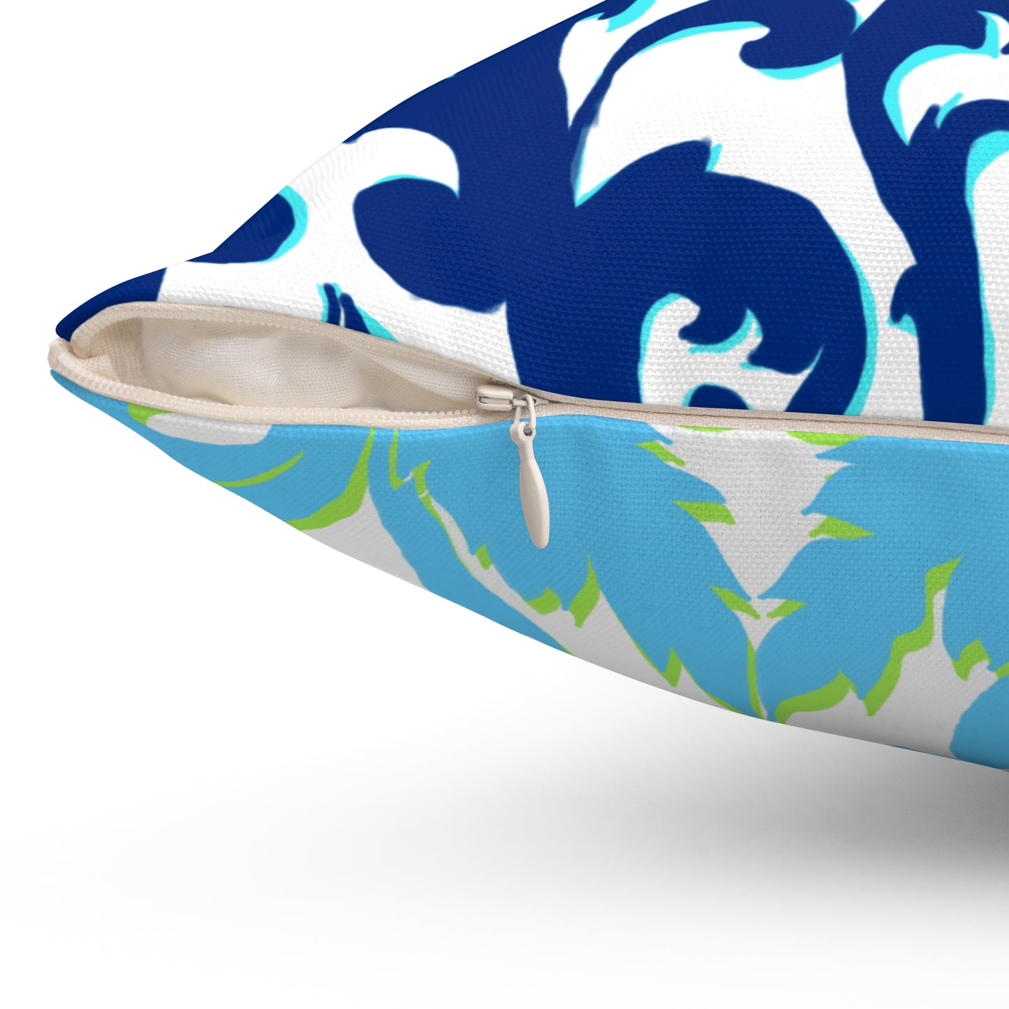 Scrollwork Polyester Square Pillow "Devote yourselves..."