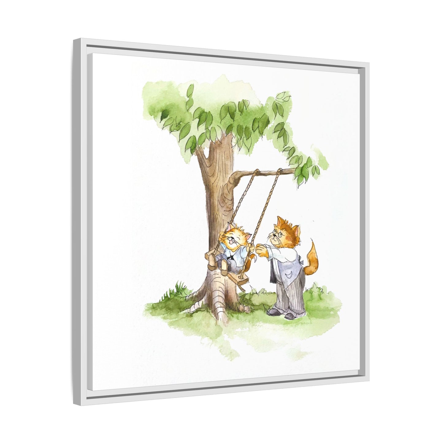 Kitty Fun Matte Canvas Framed