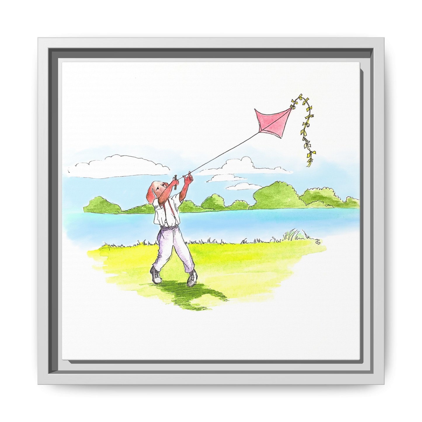 Dogi Fun Matte Canvas Framed