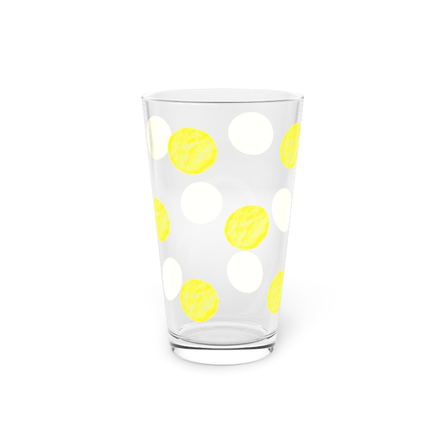 Polka Dot in Yellow, Pint Glass, 16oz