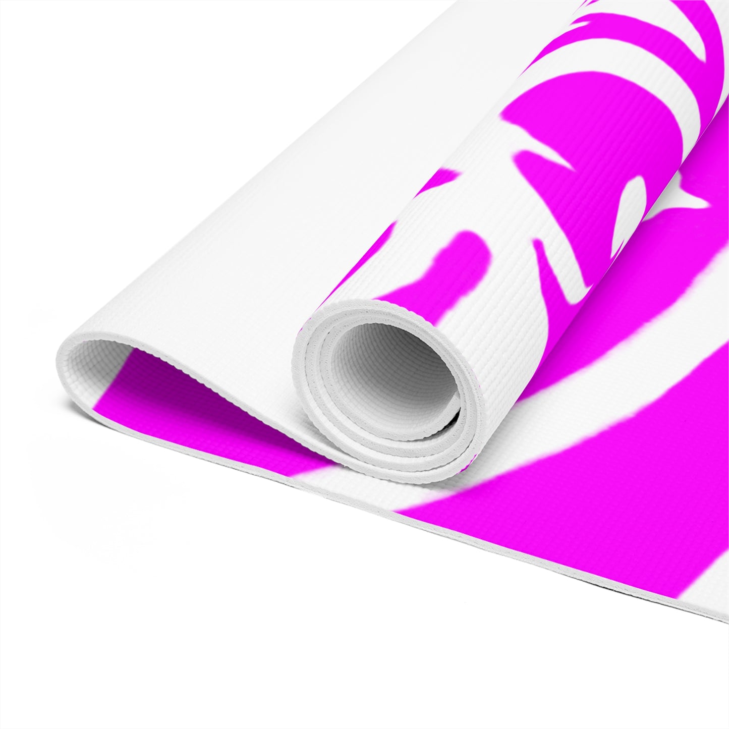 Scrollwork Exercise Mat Hot Pink