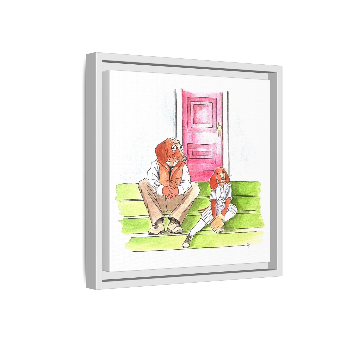 Dogi Fun Matte Canvas Framed