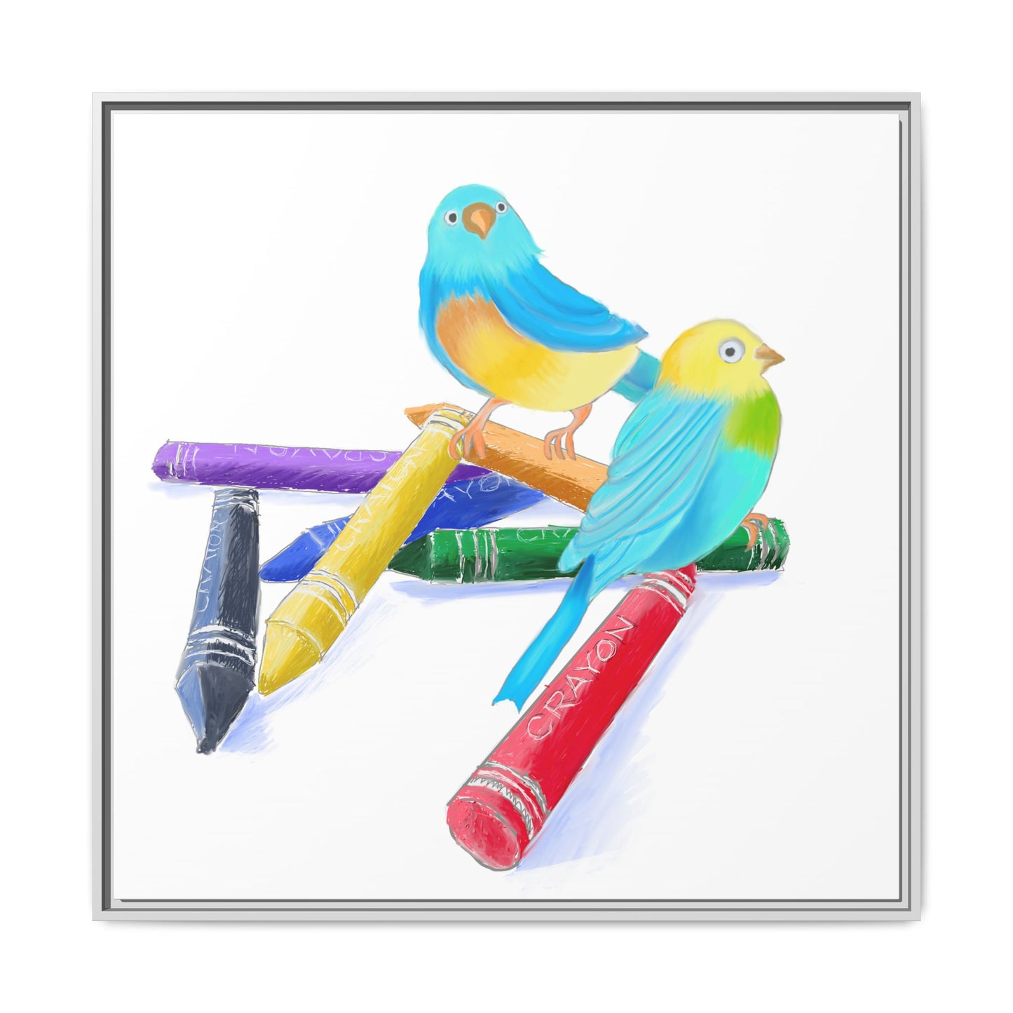 Jolly Birds Matte Canvas Framed