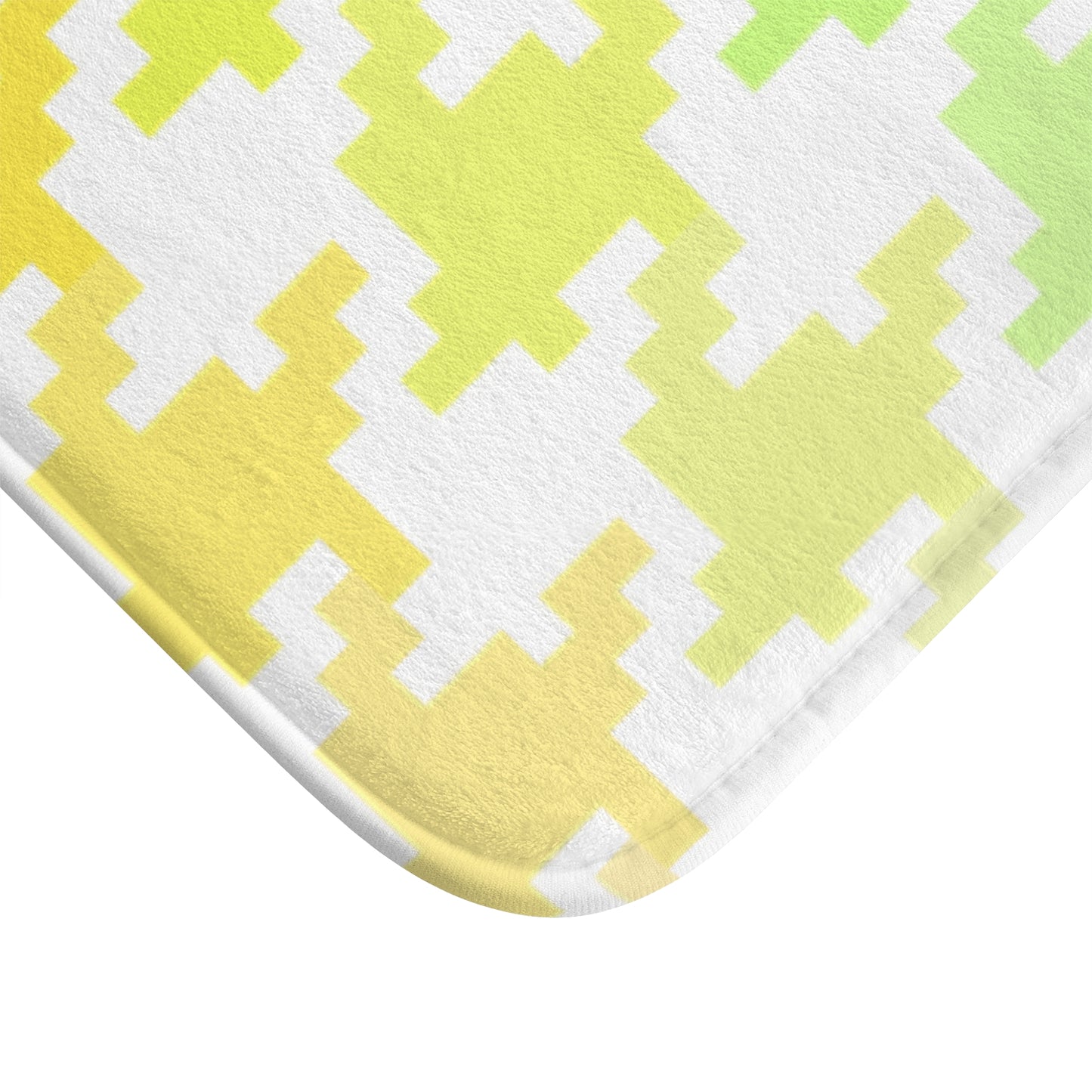 Bath Mats Houndstooth Fun yellow/green