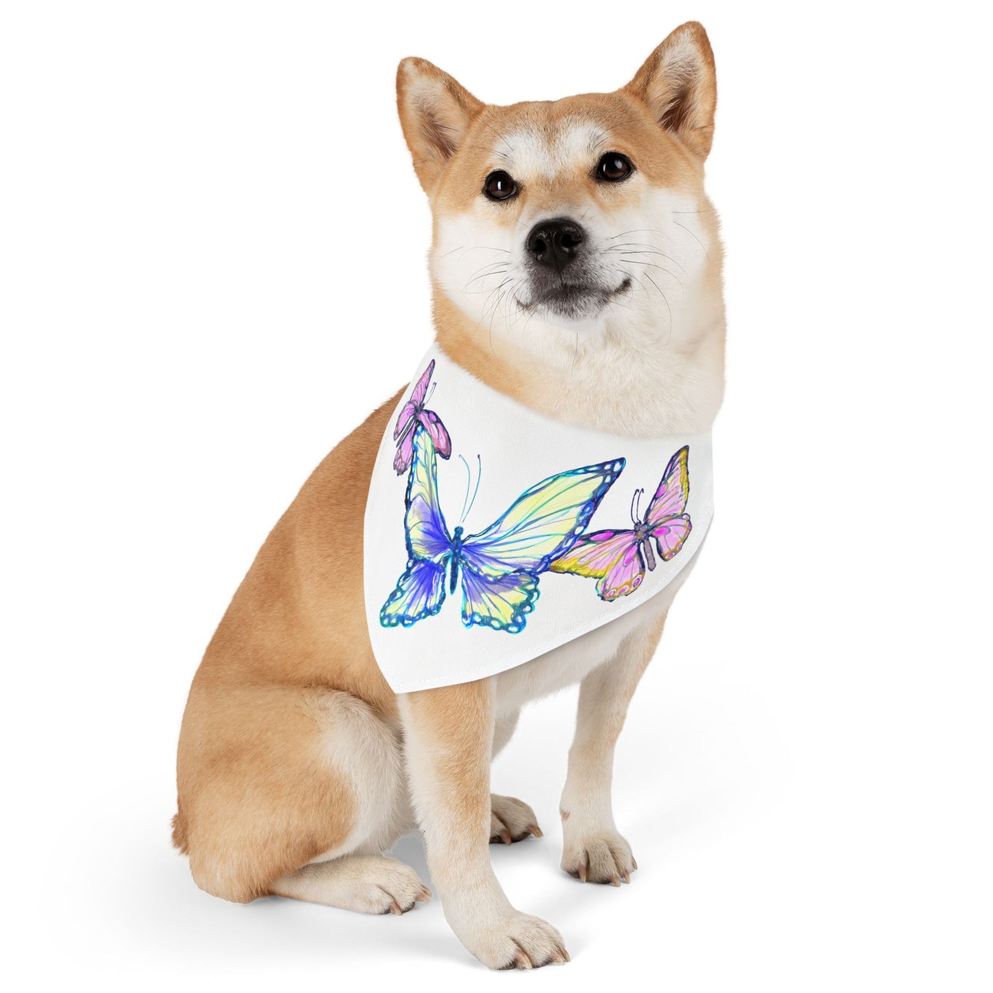 Pet Bandana Collar Colorful Flutter Charm
