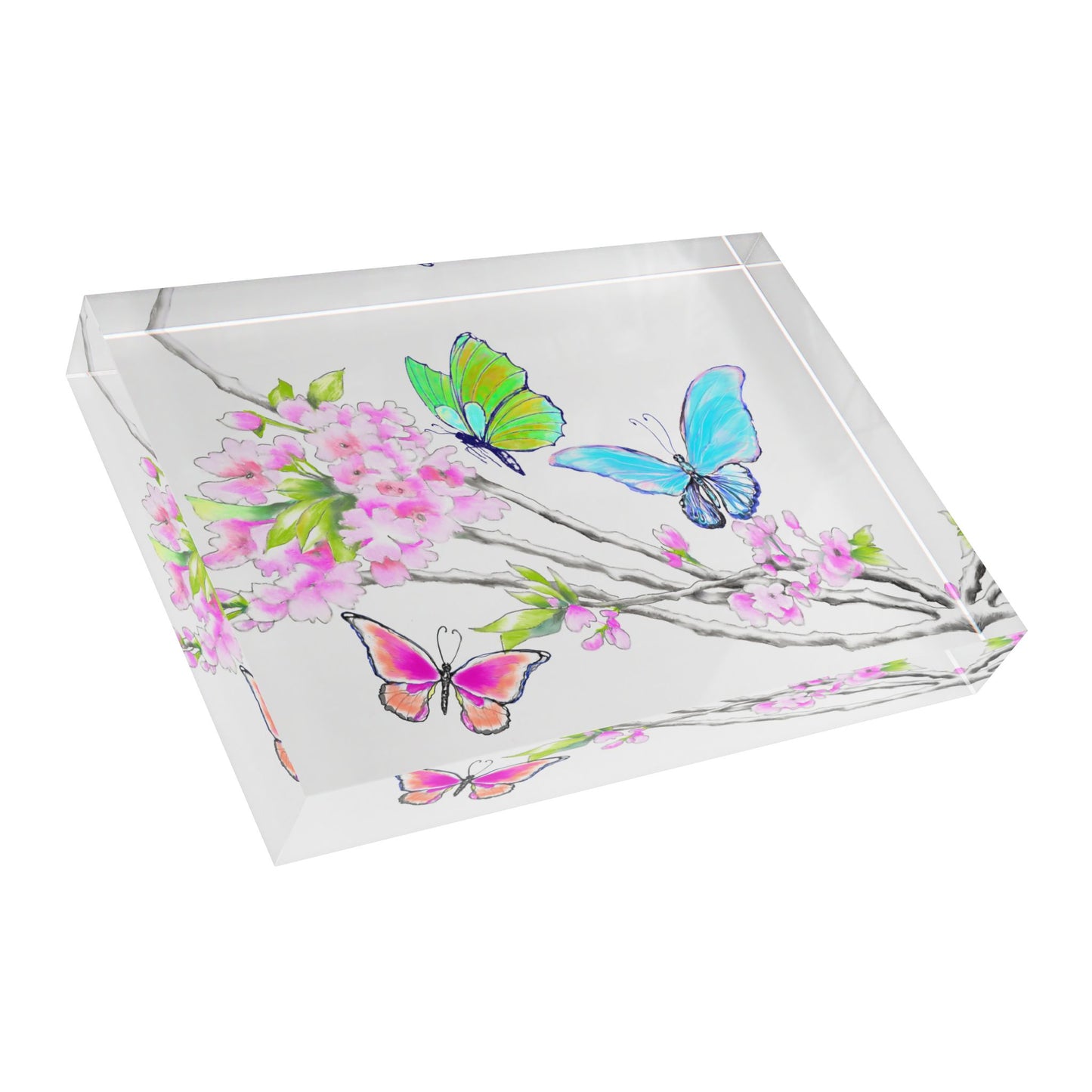 Blossom Whirl Acrylic Art Block