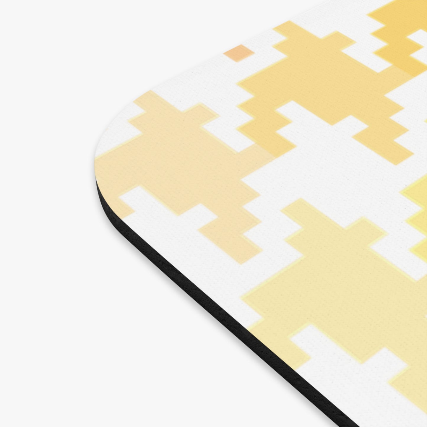Houndstooth Fun in Green and Orange Mouse Pad
