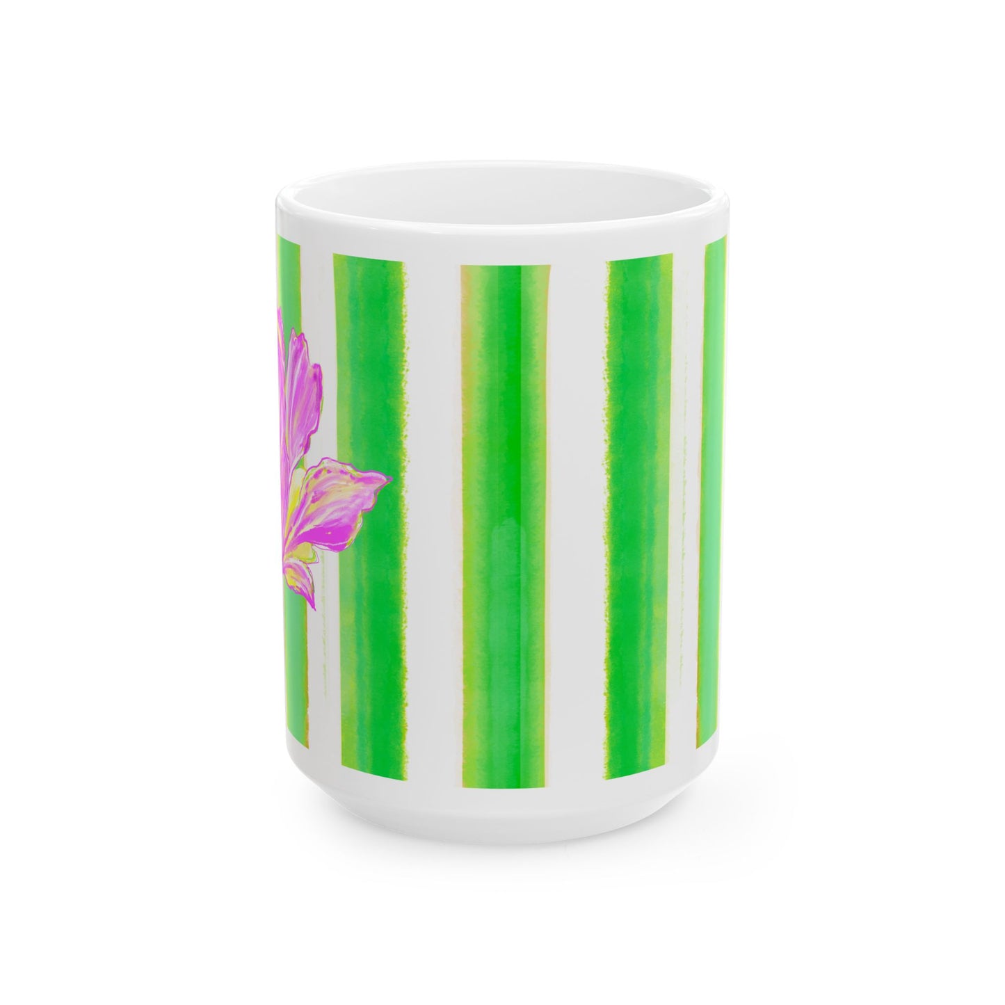 Dancing Tulips Mug Green Pink