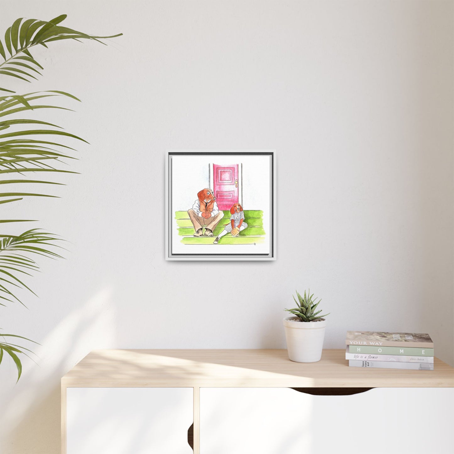 Dogi Fun Matte Canvas Framed