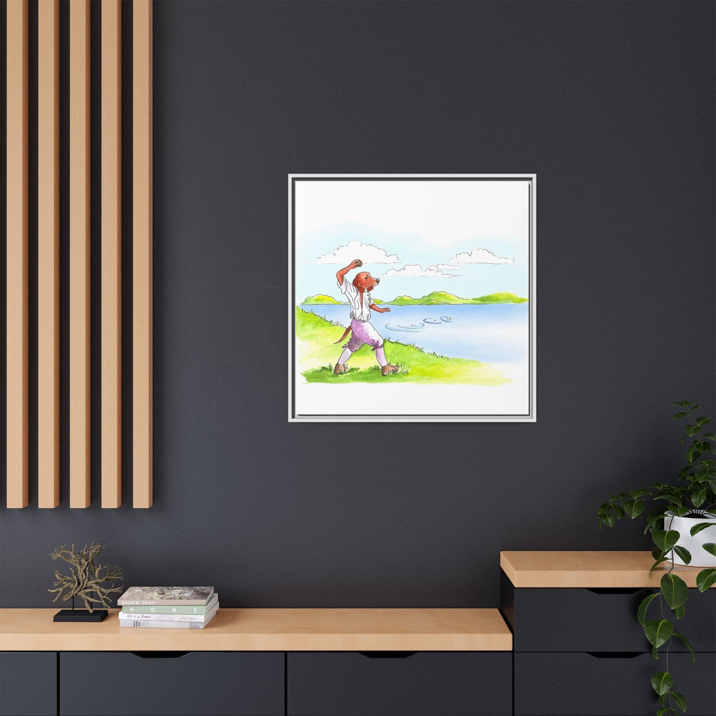 Dogi Fun Matte Canvas Framed