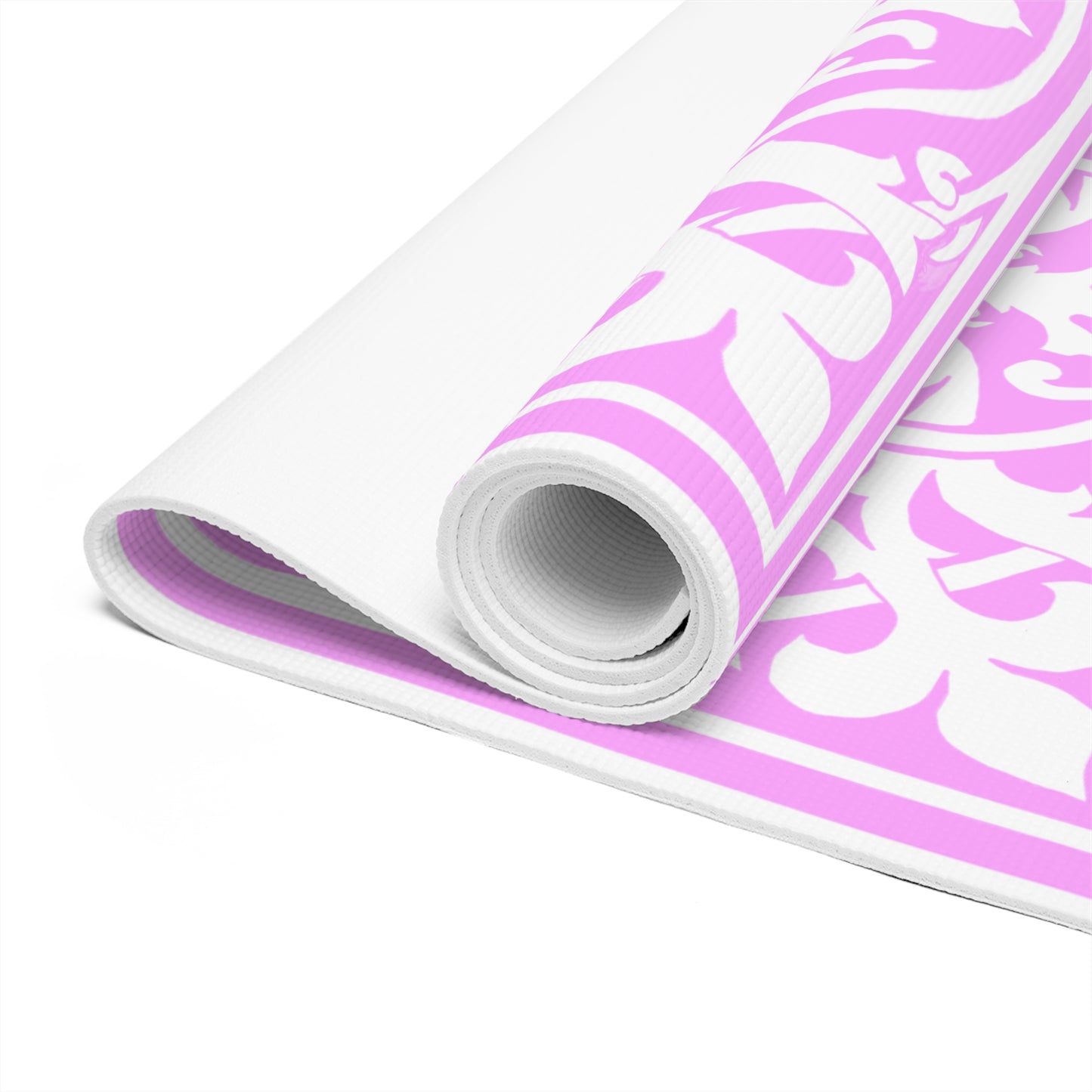Scrollwork Exercise Mat Pink