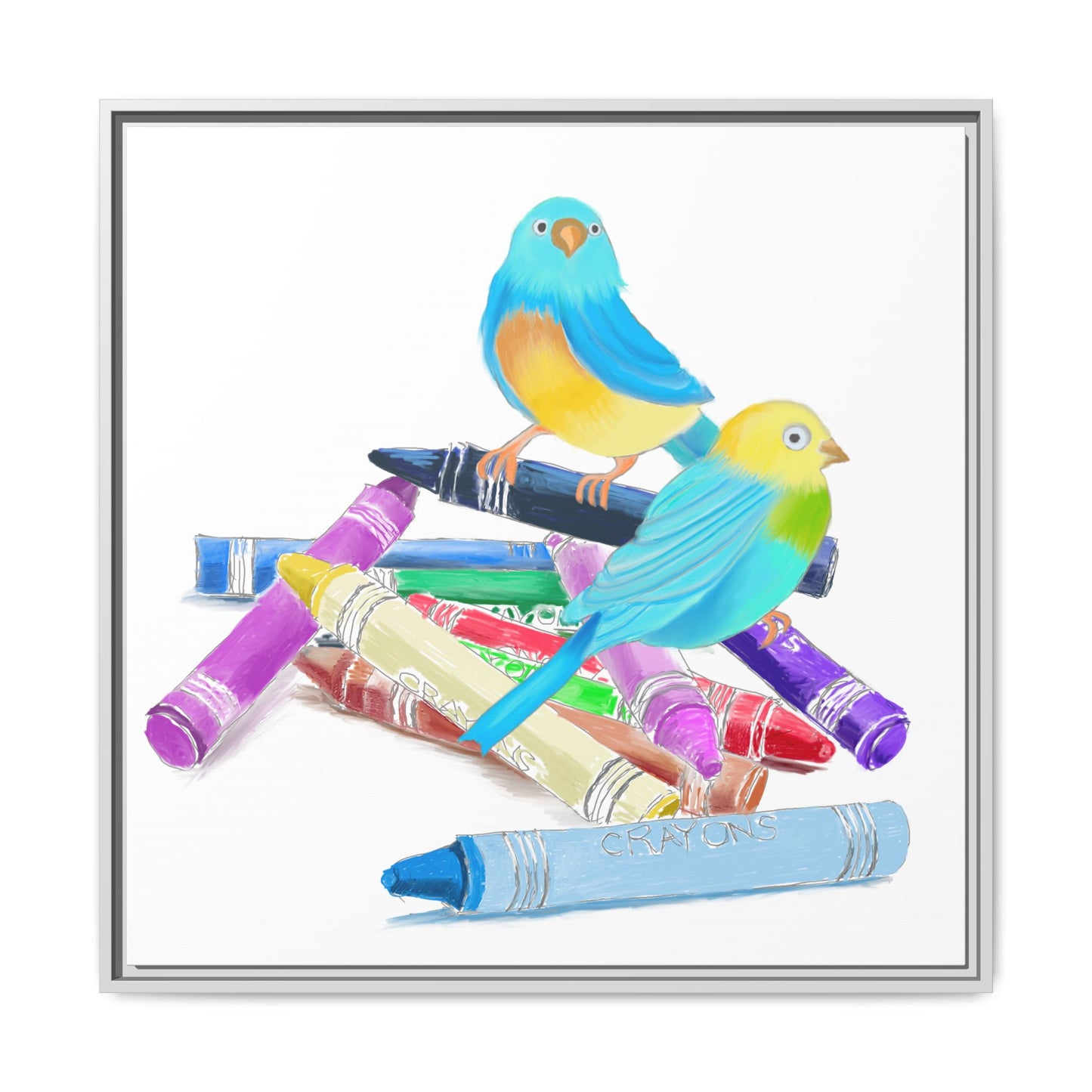 Jolly Birds Matte Canvas Framed