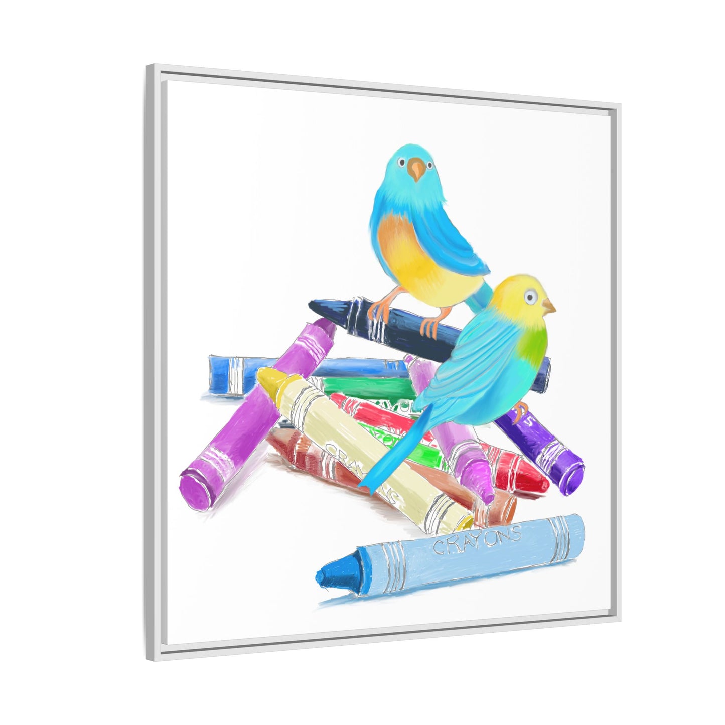 Jolly Birds Matte Canvas Framed