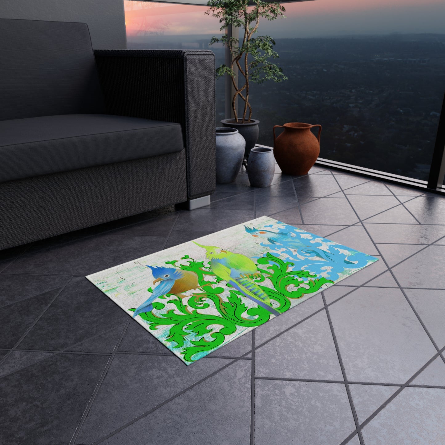 Indoor/Outdoor Rug Jolly Birds