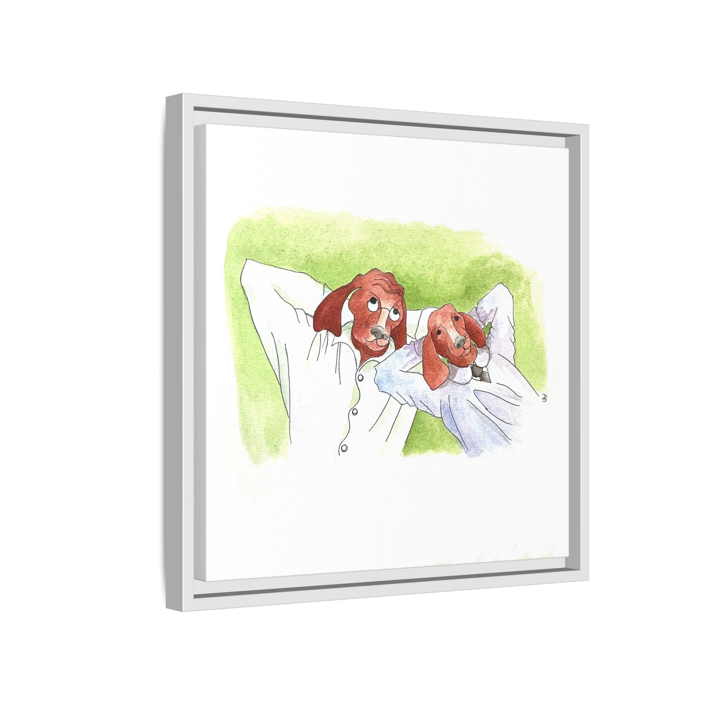 Dogi Fun Matte Canvas Framed