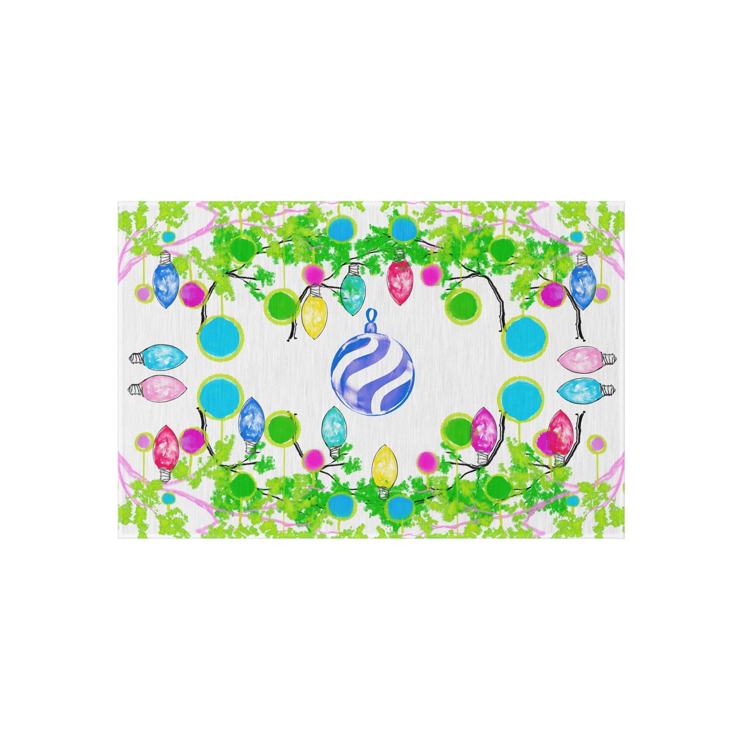 Christmas Indoor/Outdoor Rugs Dancing Christmas Lights