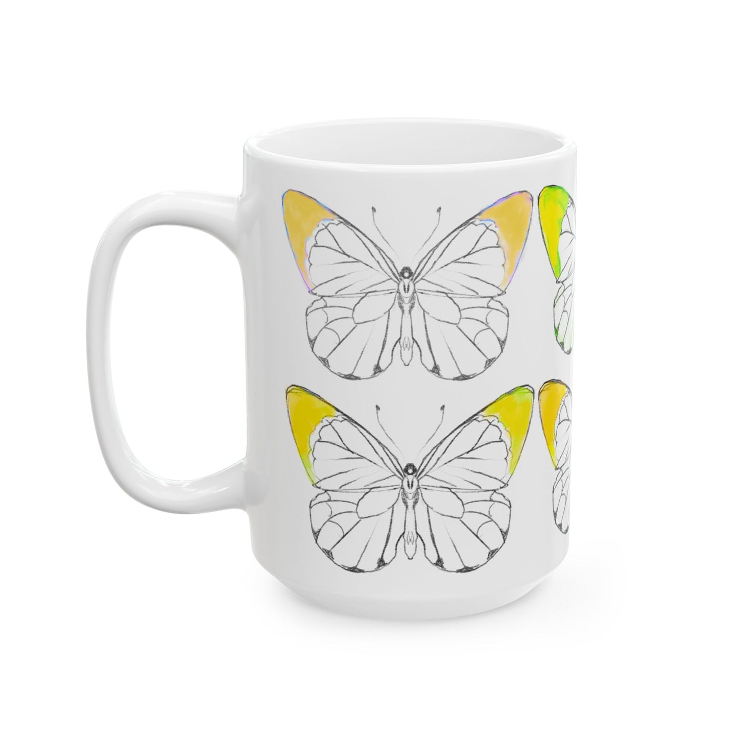 Chroma Ceramic Mug, (11oz, 15oz) Yellow