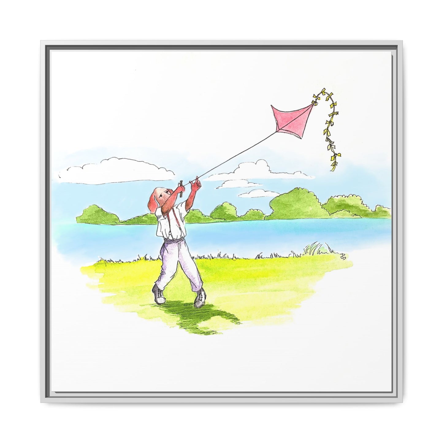 Dogi Fun Matte Canvas Framed