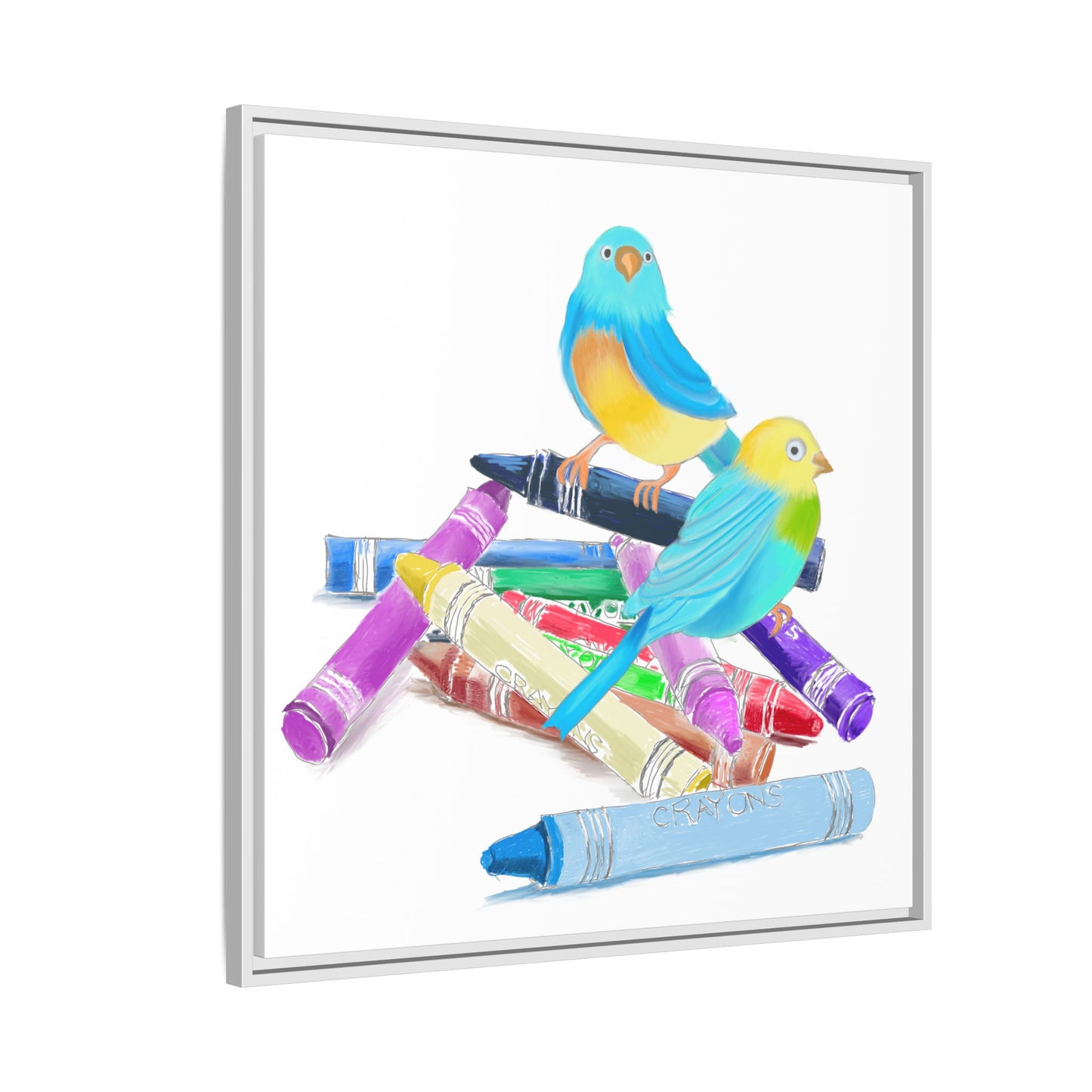 Jolly Birds Matte Canvas Framed