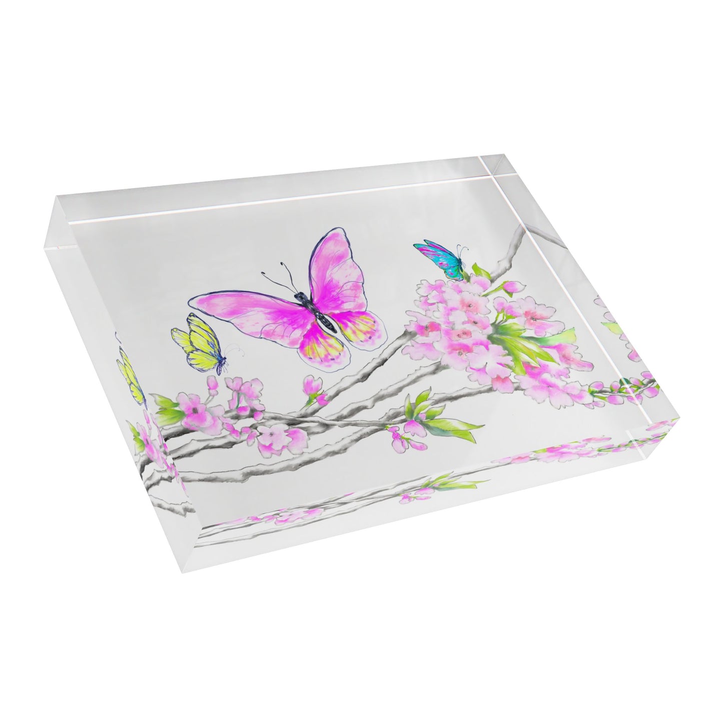 Blossom Whirl Acrylic Art Block
