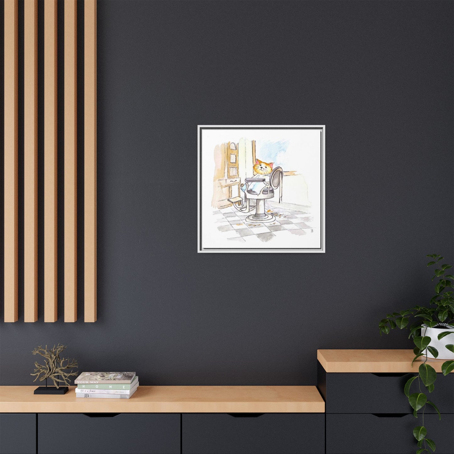 Kitty Fun Matte Canvas Framed